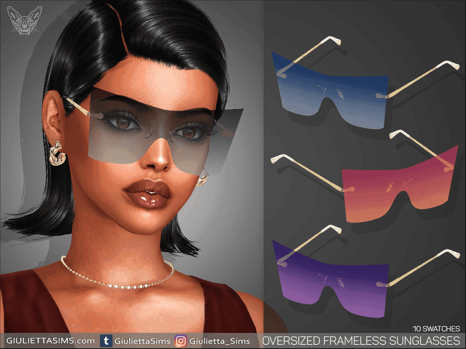 Oversized Frameless Sunglasses