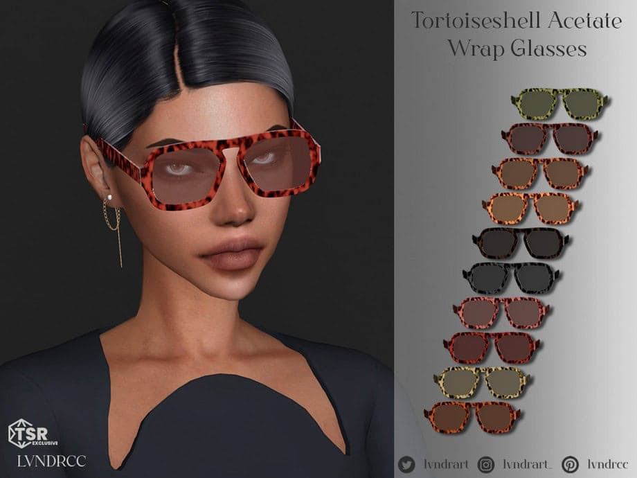 Tortoise Shell Acetate Wrap Glasses