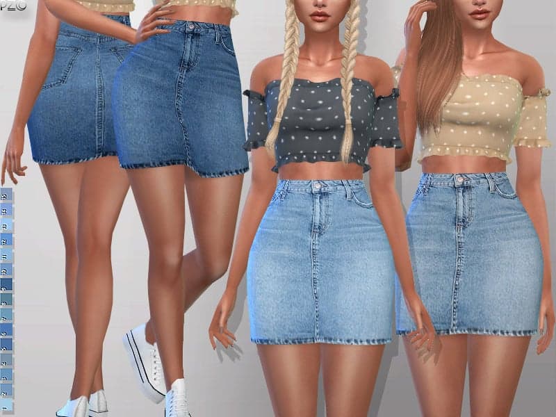 Denim Jeans Skirt