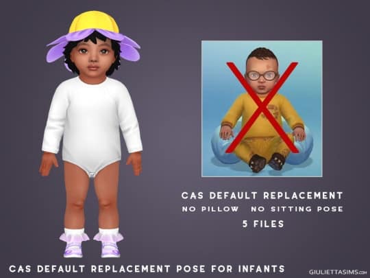 No CAS Pillow, Default Stand Still Pose For Infants In CAS