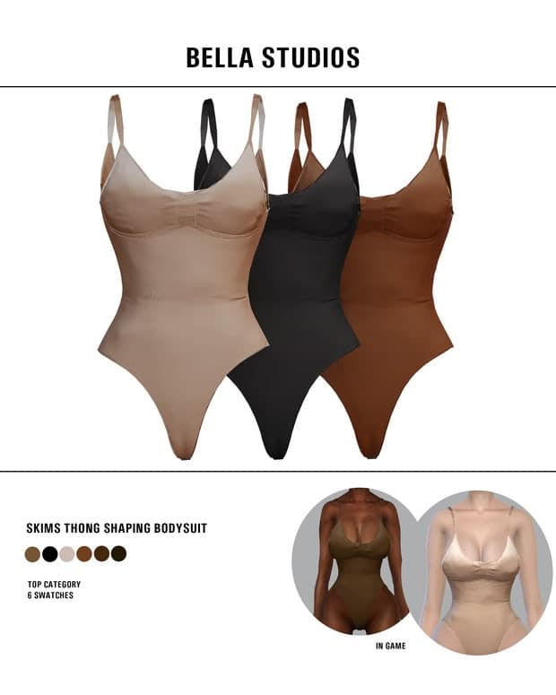 Skims Thong Shaping Bodysuit