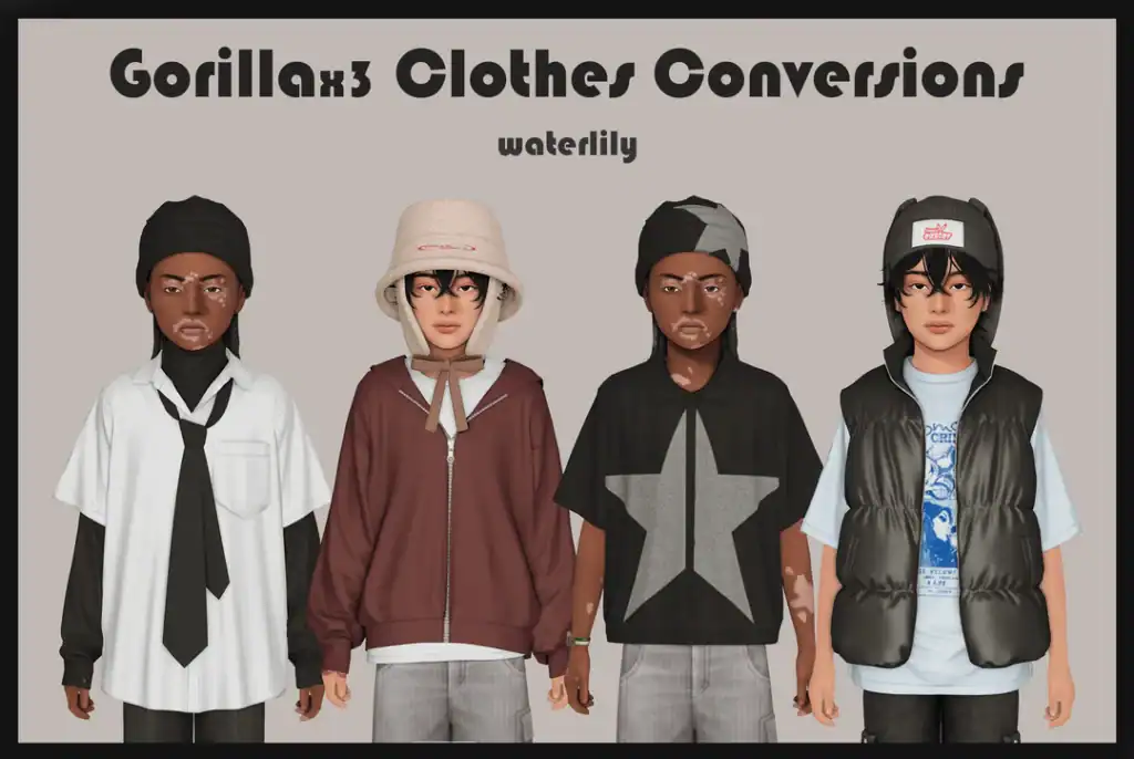 Gorilla x3 Clothes Conversions