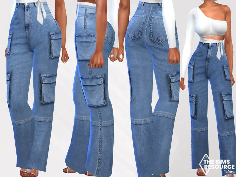 Saliwa’s Two Sides Pocket Trendy Mom Jeans