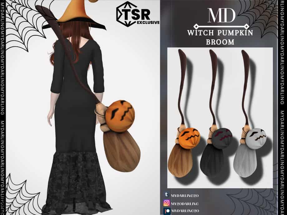 Witch Pumpkin Broom
