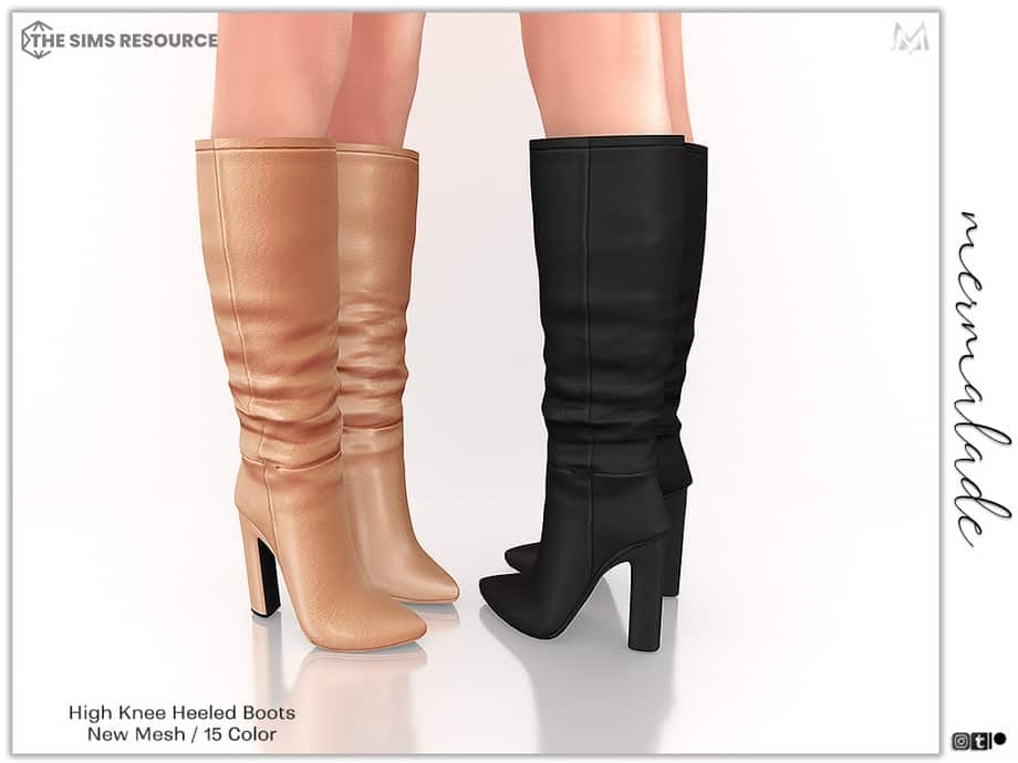 High Knee-Heeled Boots