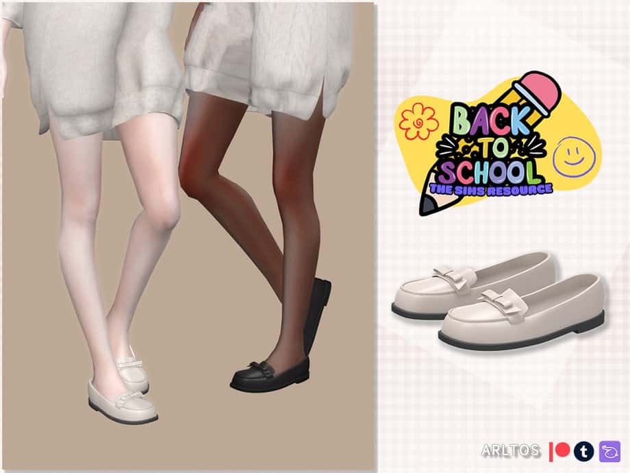 Back To School Uniform Shoes With Bow