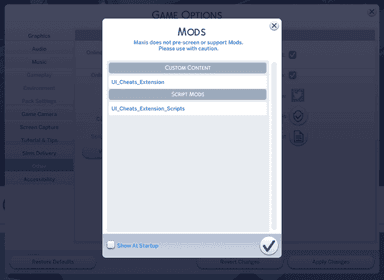 UI Cheats Extension - Sims 4 CC | MustHaveMods