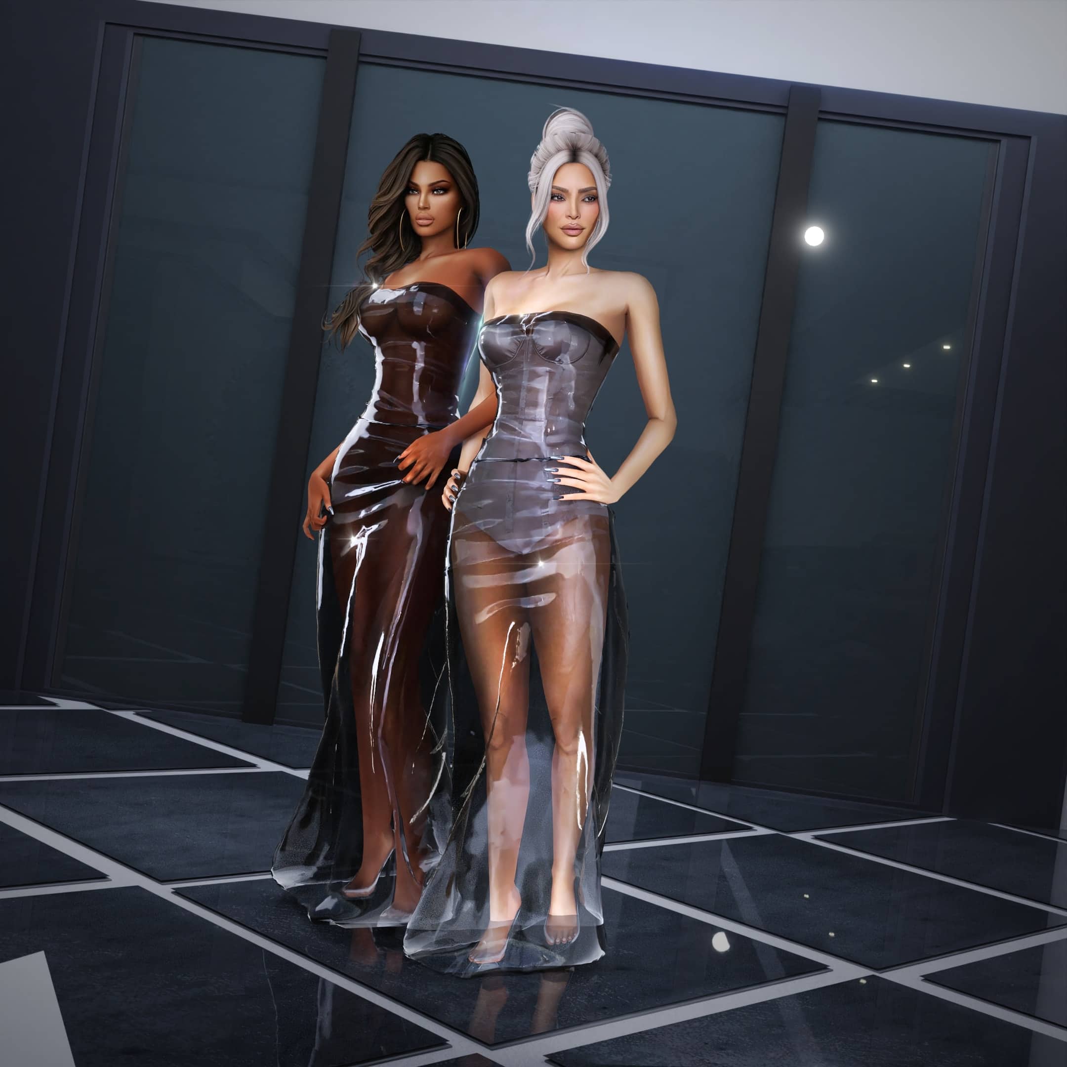 Kim Kardashian Translucent PVC Dress