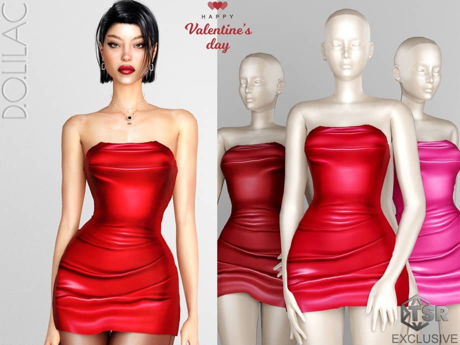 Leather Strapless Dress