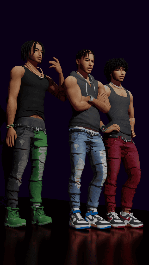 Slim Frayed Jeans