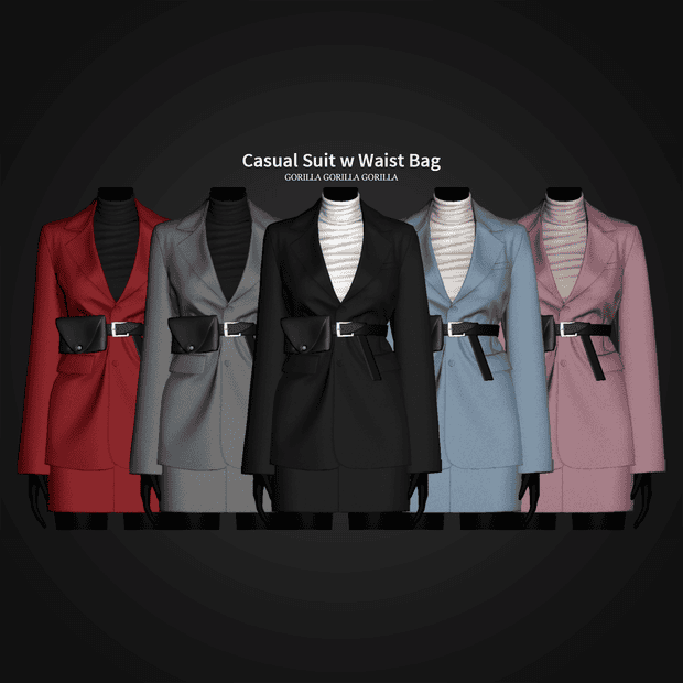 Casual Suit w Waist Bag