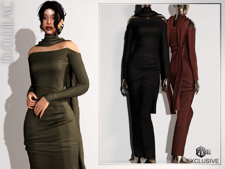 Draped Maxi Dress