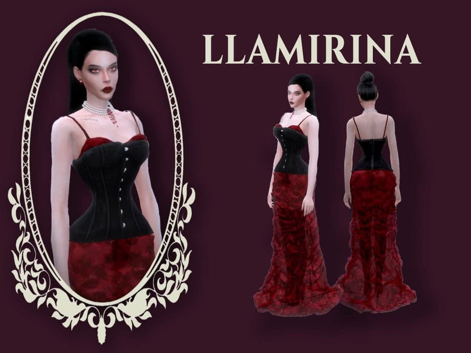 Gothic Maxi Dress & Corset
