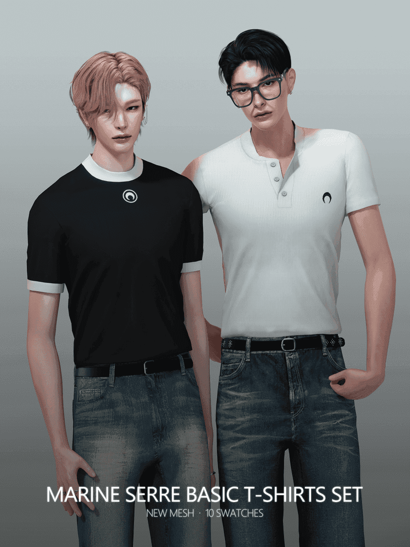 Marine Serre Basic T-shirts Set