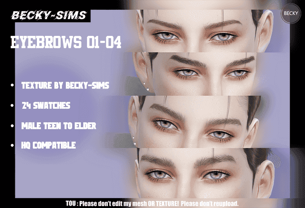 Male Eyebrows 01-04