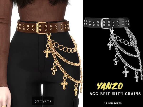 Yanzo Acc Belt With Chains