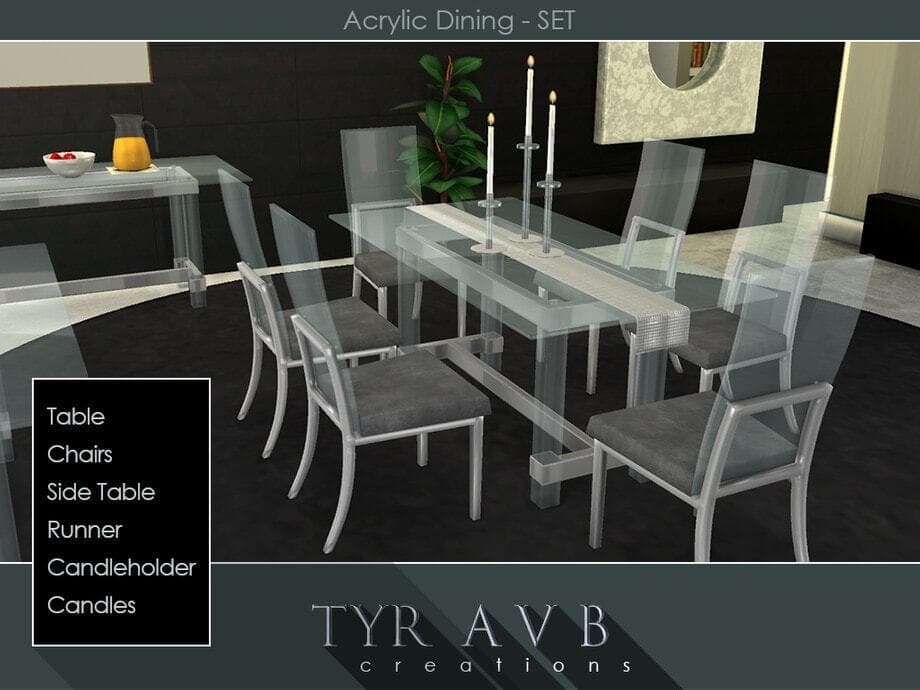 Acrylic Dining Set