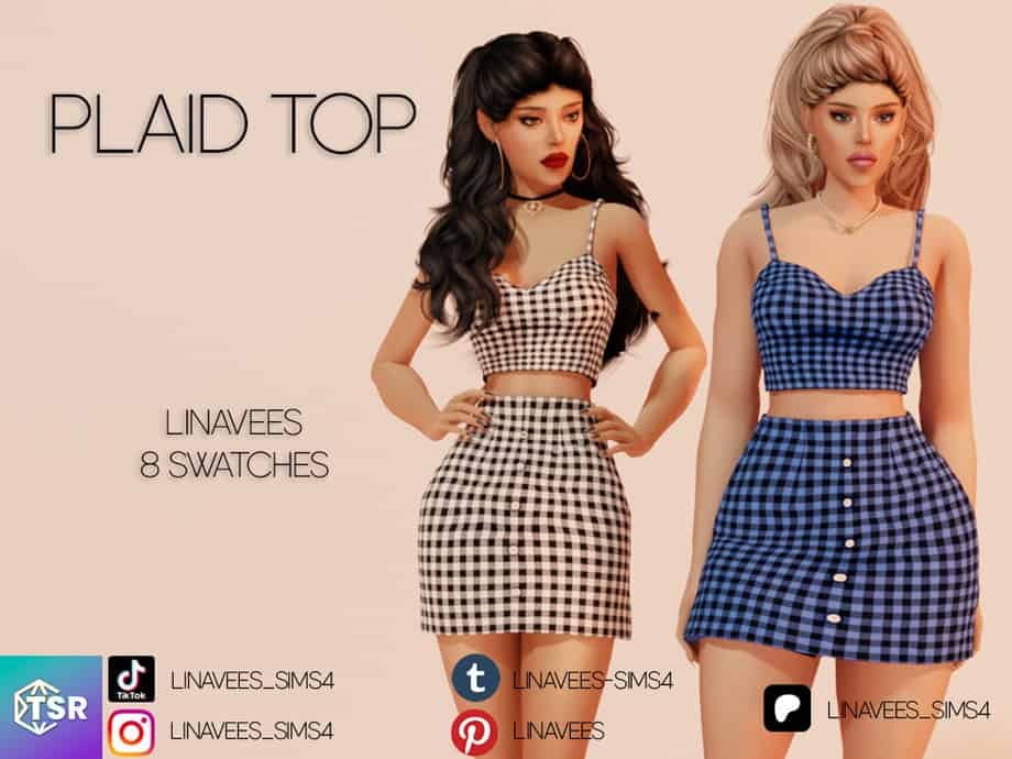 Raya Plaid Top
