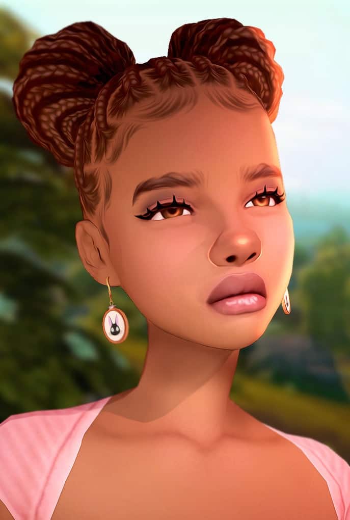 Braided Space Buns