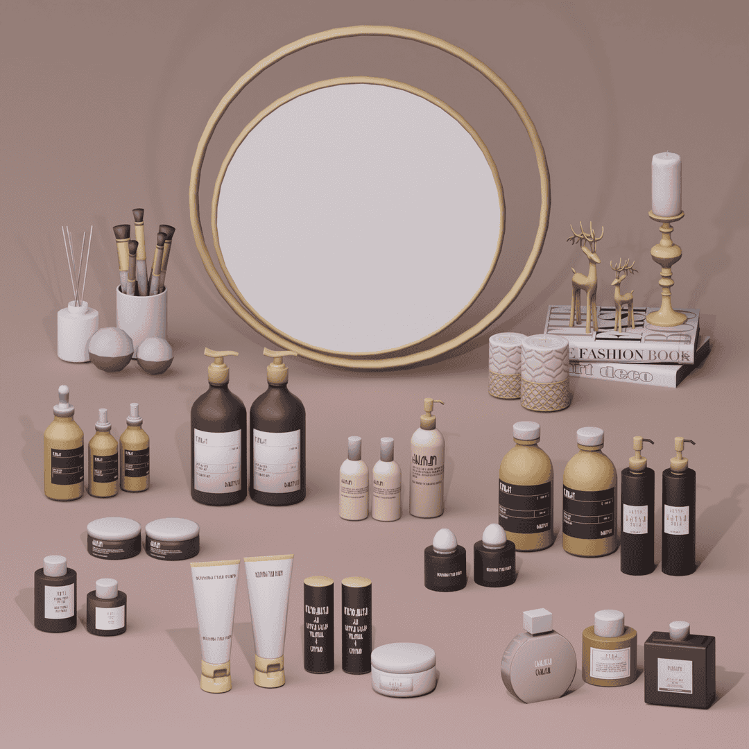 Simlish Cosmetic Clutter Set