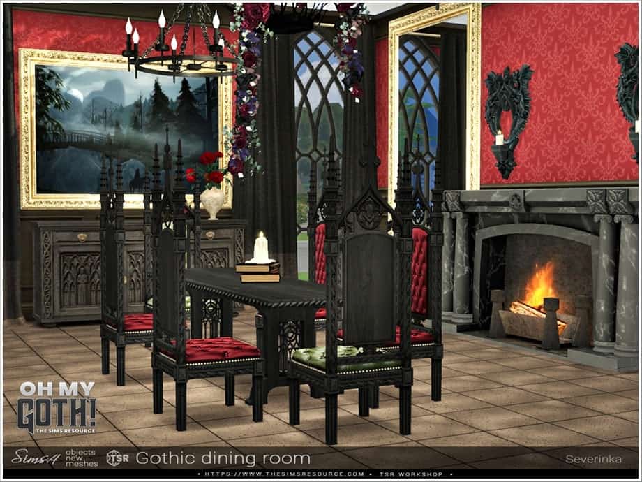 Oh My Goth Gothic Dining Room