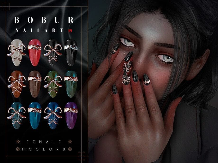 Almond-shaped Nails with Accessories