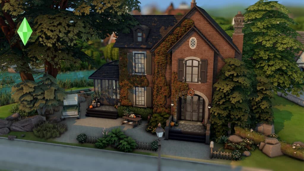 Cozy Autumn Red Brick Family House