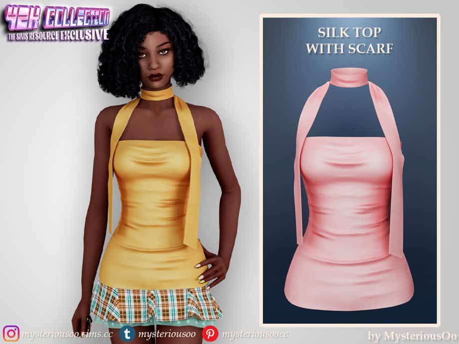 Y2K – Silk top with scarf