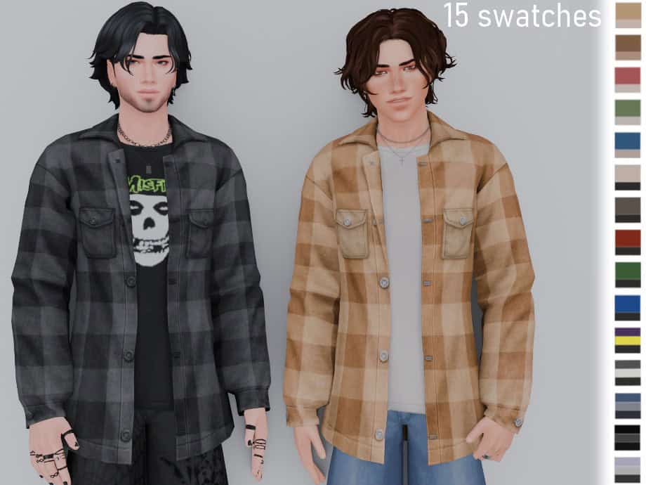 Grunge Checkered Shirts for Male