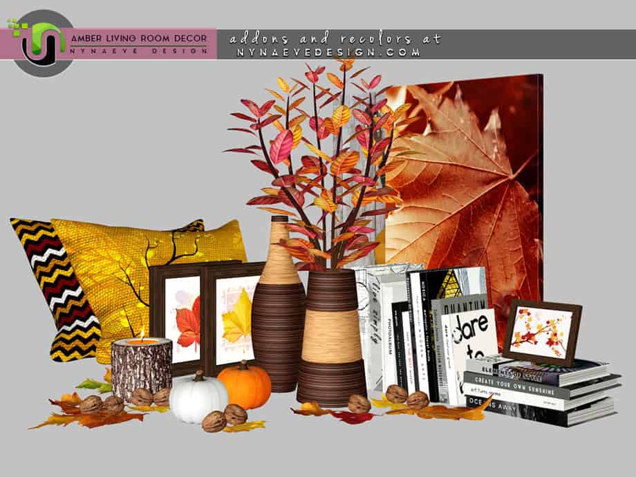 Amber Living Room Decor