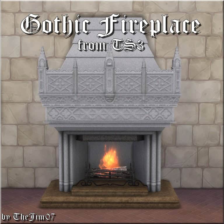 Gothic Fireplace From TS3