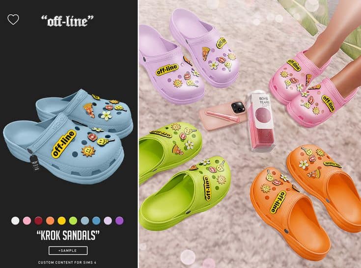 Off-line Krok Sandals