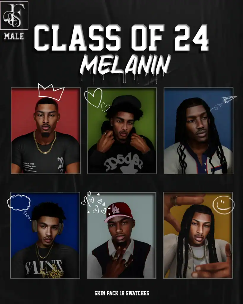 Class of Melanin (Male Version) Skin Pack