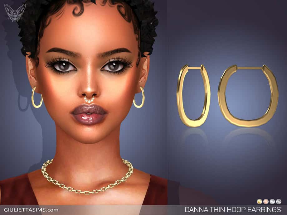 Danna Thin Hoop Earrings