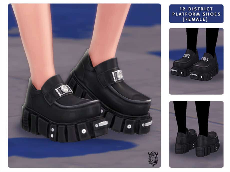 12-District Platform Metallic Shoes