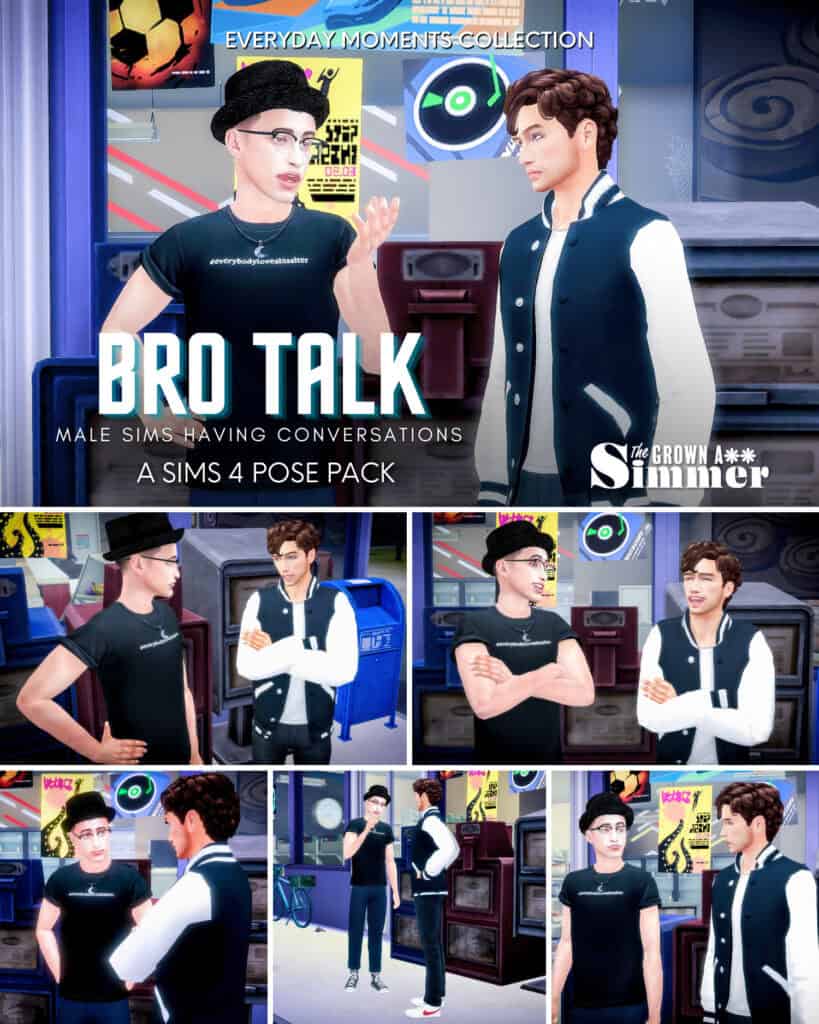 Bro Talk – Male Sims Having Conversations Pose Pack