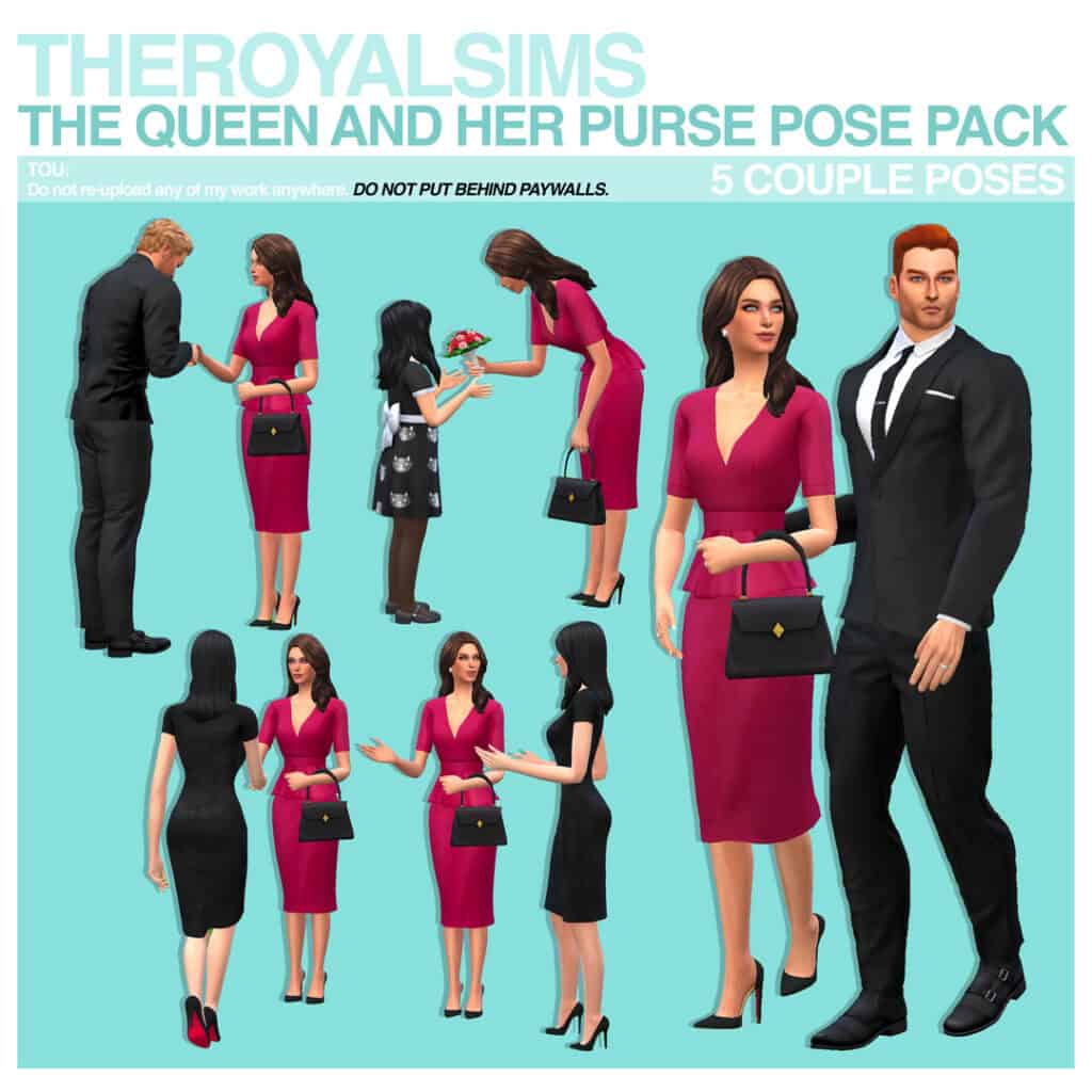 The Queen and Her Purse Pose Pack