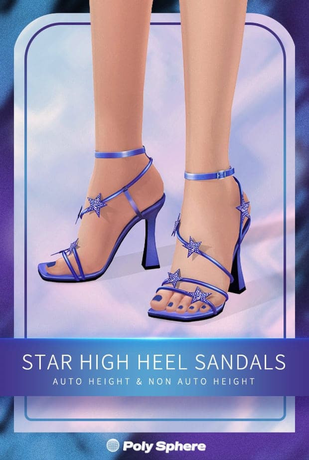 Star High Heel Sandals