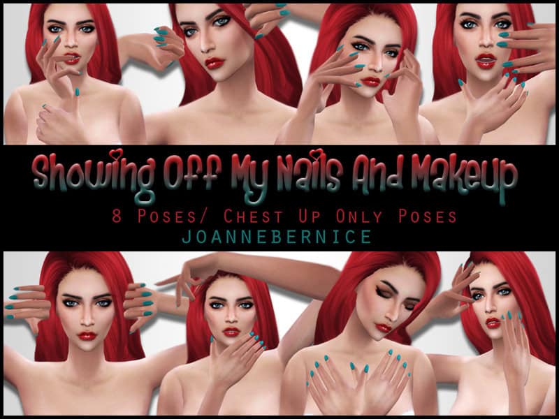Showing Off My Nails And Makeup Pose Pack