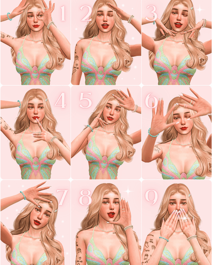 Selfie Poses Pack 2