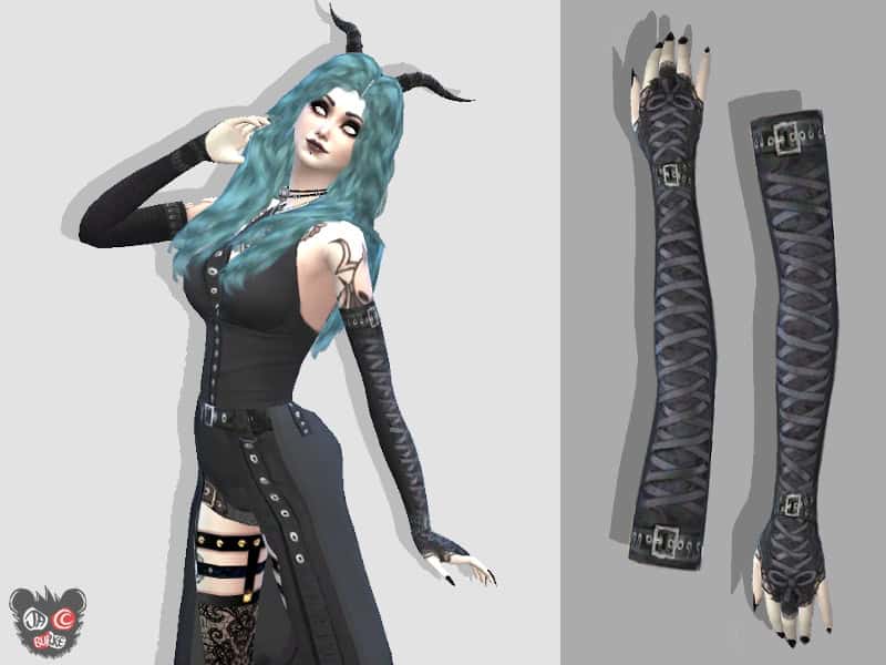 JaccBurke’s Gothic Fingerless Gloves