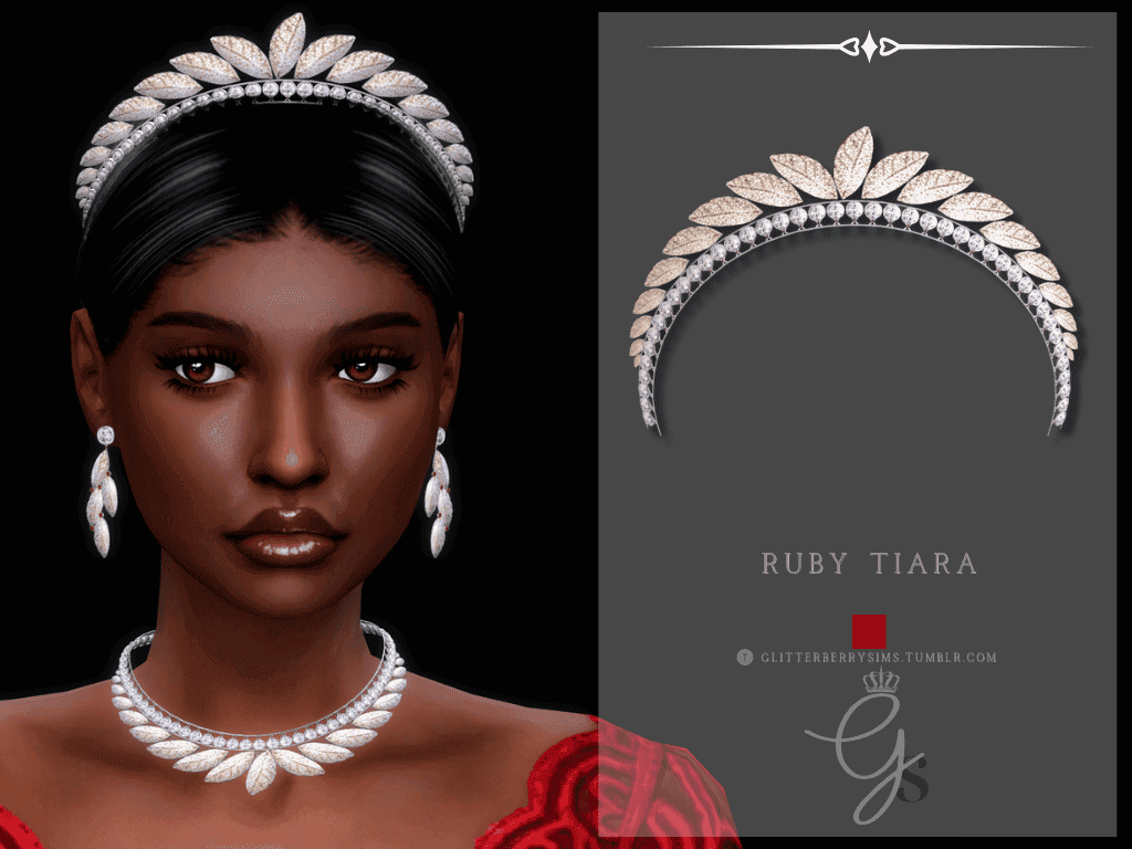 Ruby Tiara Set