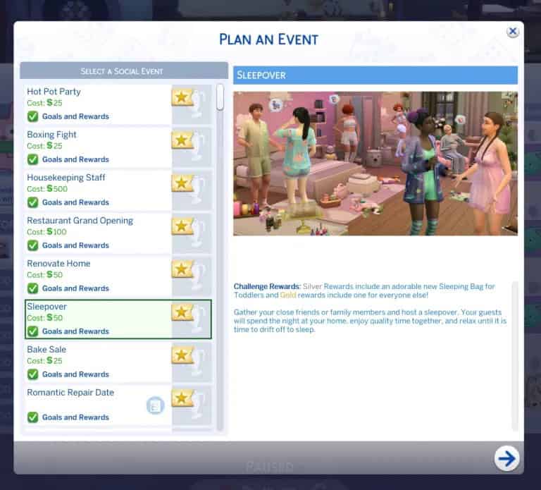 Sleepover Event