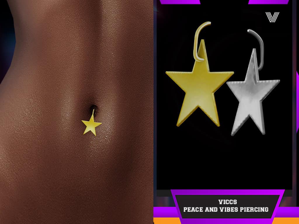 Viccs Peace and Vibes Belly Piercing Basic Skins