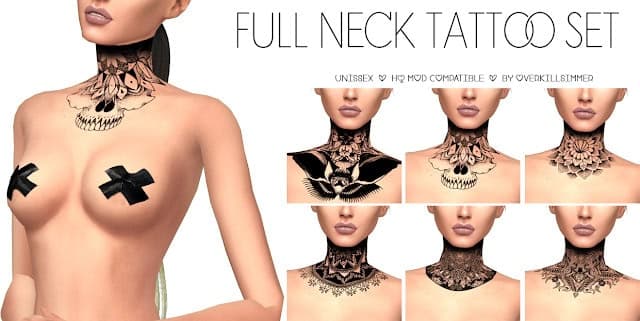 Full Neck Tattoo Set