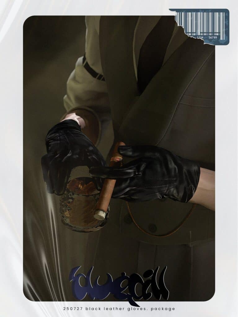Black Leather Gloves