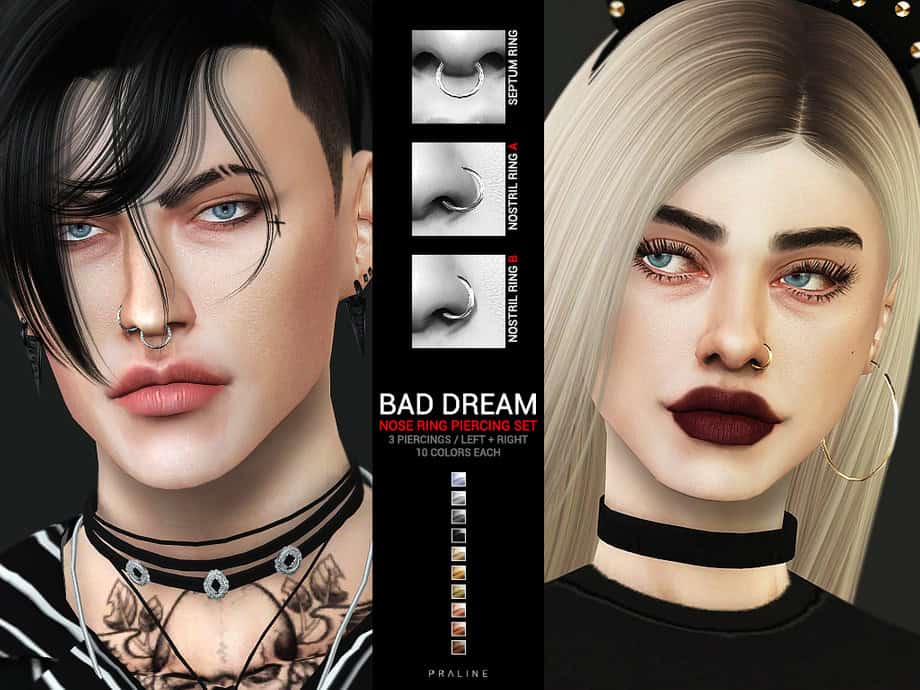 Bad Dream Nose Ring Piercing Set