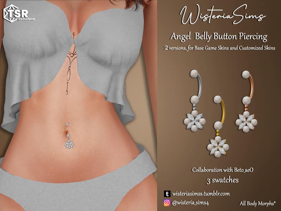 Angel Belly Button Piercing