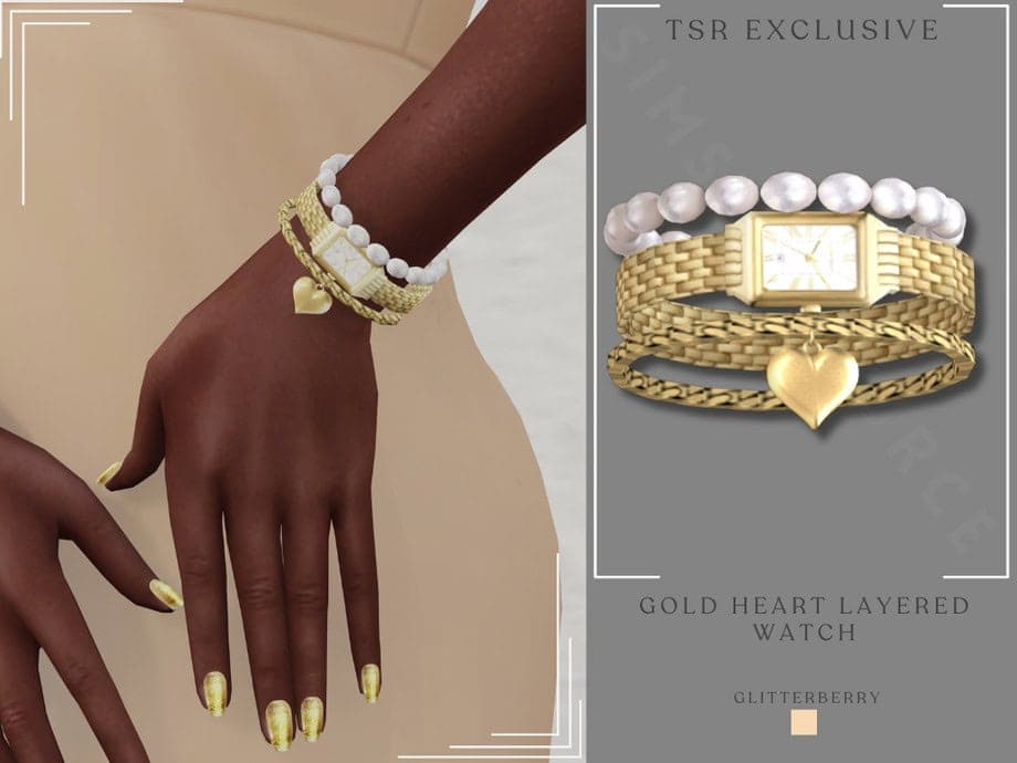 Gold Layered Heart Watch