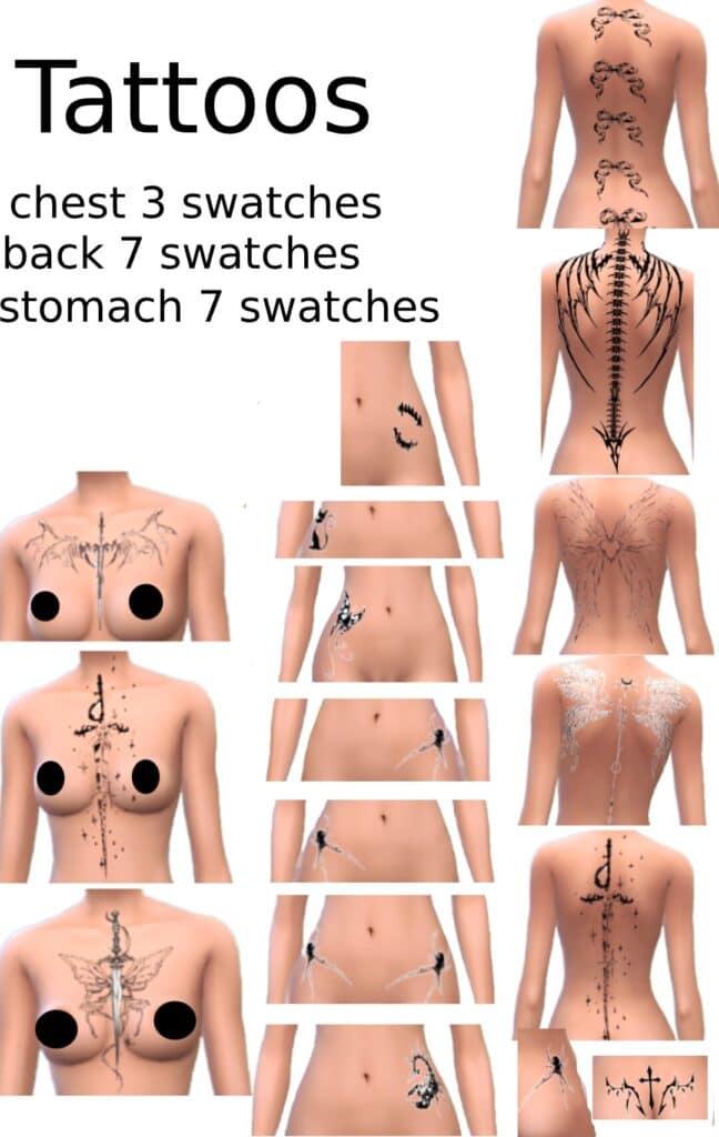 The Sims 4 Tattoo CC